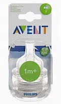 Купить: Philips Avent Classic SCF632/27 2 шт соска силиконовая медленный поток 1 мес+