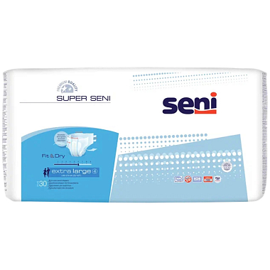 Купить Seni Super подгузники 30 шт размер XL 6 капель