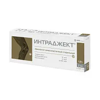 Купить: Интраджект 1,8% 2 мл 1 шт раствор для внутрисуставного введения шприц
