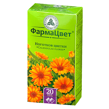 Купить Ноготки цветки 1,5 г 20 шт фильтр-пакеты