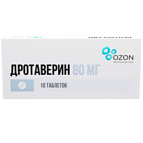 Купить: Дротаверин 80 мг 10 шт таблетки