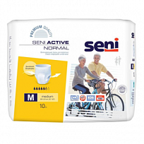 Купить: Seni Active Normal 10 шт подгузники-трусы размер M 5,5 капель
