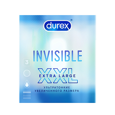Купить Durex Invisible 3 шт презервативы ультра тонкие XXL