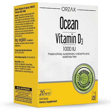 Купить Orzax Ocean Витамин Д3 1000 МЕ 20 мл спрей