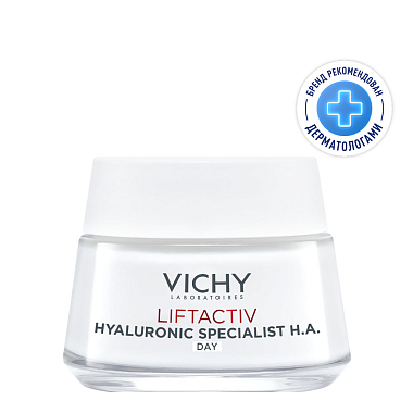 Купить Vichy LiftActiv Hyaluronic 50 мл Дневной крем для лица против морщин для упругости сухой кожи