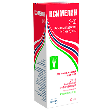 Купить Ксимелин Эко 140 мкг/доз 10 мл 60 доз спрей назальный дозированный