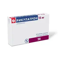 Купить: Рикулатрон 15 мг 28 шт таблетки покрытые пленочной оболочкой
