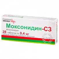 Купить: Моксонидин-СЗ 400 мкг 28 шт таблетки покрытые пленочной оболочкой