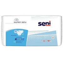Купить: Seni Super подгузники 30 шт размер L 6 капель