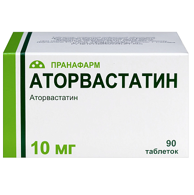 Купить Аторвастатин 10 мг 90 шт таблетки покрытые пленочной оболочкой