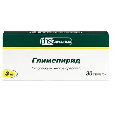 Купить Глимепирид 3 мг 30 шт таблетки