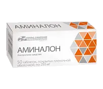 Купить: Аминалон 250 мг 50 шт таблетки покрытые пленочной оболочкой