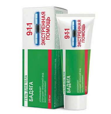 Купить 911 Бадяга 100 мл гель для тела от синяков и ушибов