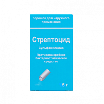 Купить: Стрептоцид 5 г порошок для наружного применения банка