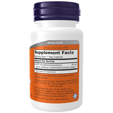 Купить Now Foods 5-HTP (L-5-Гидрокситриптофан) 30 шт капсулы