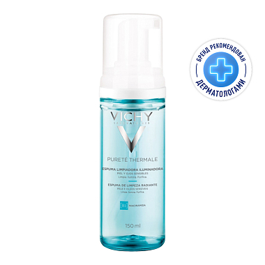 Купить Vichy Purete Thermale 150 мл пенка для умывания очищающая увлажняющая улучшающая цвет лица