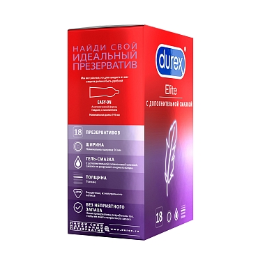 Купить Durex Elite 18 шт презервативы сверхтонкие
