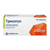 Купить: Трихопол 250 мг 20 шт таблетки