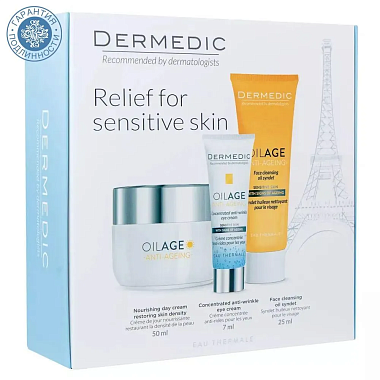 Купить Dermedic Oilage набор 50 мл крем дневной + 7 мл крем под глаза + 25 мл масло очищающее