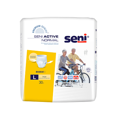 Купить Seni Active Normal 30 шт подгузники-трусы размер L 5,5 капель