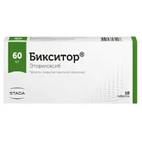 Купить: Бикситор 60 мг 10 шт таблетки покрытые пленочной оболочкой