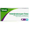 Купить Левофлоксацин-Тева 500 мг 7 шт таблетки покрытые пленочной оболочкой