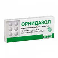 Купить: Орнидазол 500 мг 10 шт таблетки покрытые оболочкой