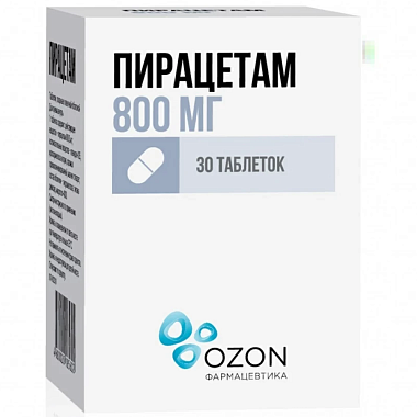 Купить Пирацетам 800 мг 30 шт таблетки покрытые пленочной оболочкой