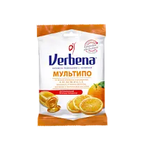 Купить: Вербена мультипо 60 г карамель леденцовая с начинкой со вкусом апельсина