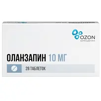 Купить: Оланзапин 10 мг 28 шт таблетки покрытые пленочной оболочкой