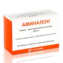 Купить: Аминалон 250 мг 100 шт таблетки покрытые пленочной оболочкой
