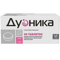 Купить: Дуоника 10 мг + 10 мг 60 шт таблетки кишечнорастворимые покрытые пленочной оболочкой