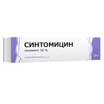 Купить: Синтомицин 10% 25 г линимент