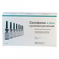 Купить: Салофальк 4 г/60 мл 7 шт суспензия ректальная