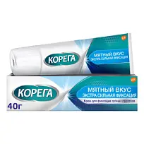 Купить: Корега Экстра Сильный 40 г крем для фиксации зубных протезов мятный вкус