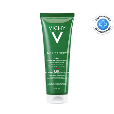 Купить Vichy Normaderm 125 мл скраб глубокое очищение 3 в 1