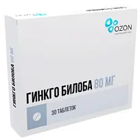 Купить: Гинкго Билоба 80 мг 30 шт таблетки покрытые пленочной оболочкой