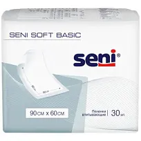 Купить: Seni Soft Basic 30 шт пеленки 60 см х 90 см 2 капли