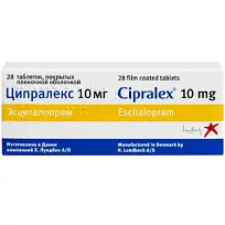 Купить: Ципралекс 10 мг 28 шт таблетки покрытые пленочной оболочкой