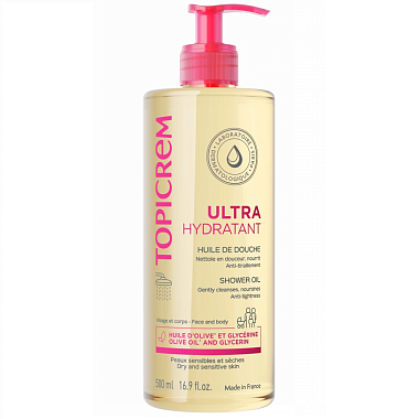 Купить Topicrem 500 мл масло для душа ультра-увлажняющее