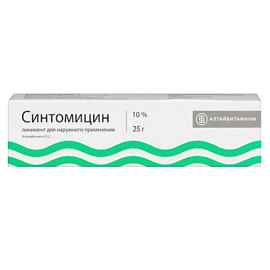 Купить Синтомицин 10% 25 г линимент