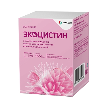 Купить Экоцистин 3 г 20 шт порошок для приготовления раствора для приема внутрь