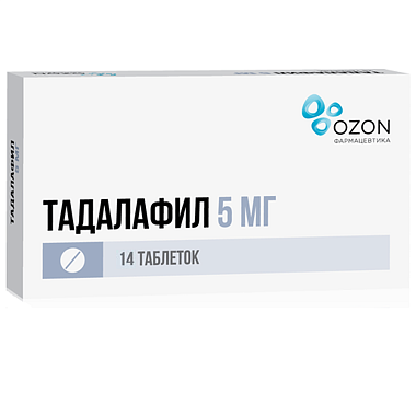 Купить Тадалафил 5 мг 14 шт таблетки покрытые пленочной оболочкой