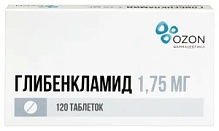 Купить: Глибенкламид 1,75 мг 120 шт таблетки