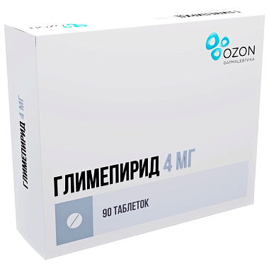 Купить Глимепирид 4 мг 90 шт таблетки