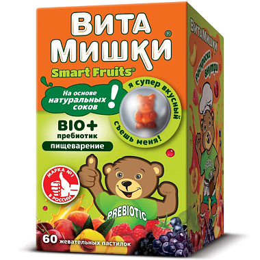 Купить Кидс Формула ВитаМишки БИО+ 60 шт пастилки жевательные