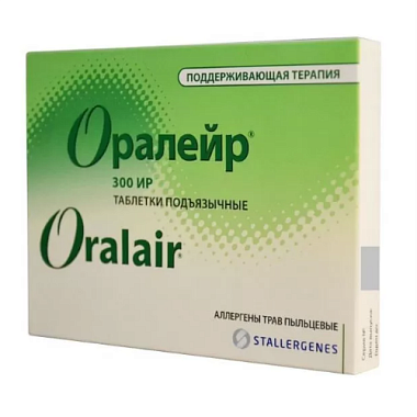 Купить Оралейр Аллергены трав пыльцевые 90 шт 300 ИР (поддерживающий курс) таблетки подъязычные