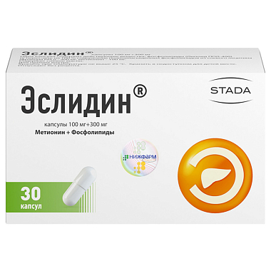 Купить Эслидин 100 мг + 300 мг 30 шт капсулы