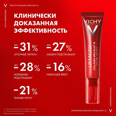 Купить Vichy Liftactiv Collagen Specialist 15 мл крем для глаз