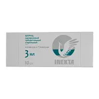 Купить: Inekta 3 мл 10 шт шприц одноразовый стерильный трехдетальный с иглой 23G (0,6 мм х 25 мм)